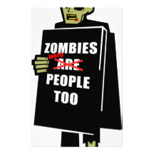 Funny Zombie, Zombie Were People Too Stationery Design