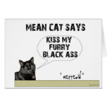 Furry black ass card