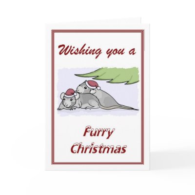 Furry Christmas Greeting Card