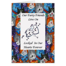 Furry Friends Live On Locked In Our Hearts Cats 1 cards