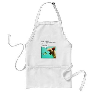Furry Funnies ~ cat and broccoli Apron