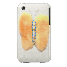 Furry Jewelled Butterfly iPhone 3 Case