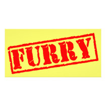 Furry Stamp Picture Card