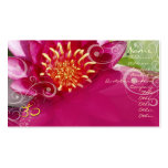Fuschia lotus + pearly swirls business cards