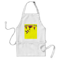 Fushia and Hummingbird Apron