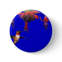 Fushia and Hummingbird Buttons