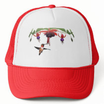 Fushia and Hummingbird Trucker Hats