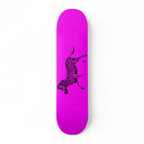 Fushia Running Zebra Skate Board
