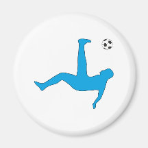 Fussball soccer Fallrückzieher bicycle kick Kühlschrankmagnet