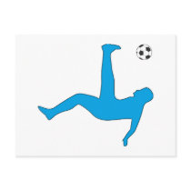 Fussball soccer Fallrückzieher bicycle kick Postkarte