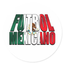 Futbol Mexicano - Soccer lovers Mexico flag logo Round Sticker