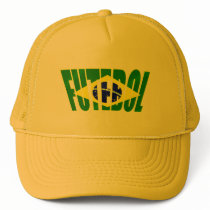 Futebol Brasil Bandeira Brazilian flag Futebol Trucker Hats