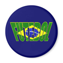 Futebol Brasil Bandeira Brazilian flag Futebol Fridge Magnets