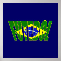 Futebol Brasil Bandeira Brazilian flag Futebol Poster
