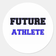 Future Athlete Round Stickers