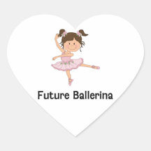 Future Ballerina Heart Sticker