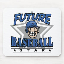 Future Baseball Star Blue Helmet Mouse Mats