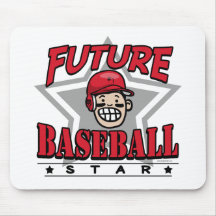 Future Baseball Star Red Helmet Mouse Mats