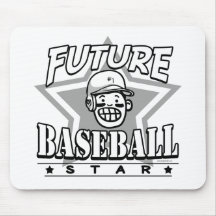 Future Baseball Star White Helmet Mouse Pad