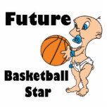 future basketball star baby boy photo sculptures