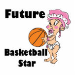 future basketball star baby girl photo sculptures