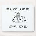 Future Bride in Gown mousepads