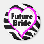 Future Bride Zebra Stripes Magnet