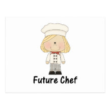 future chef (girl) post card