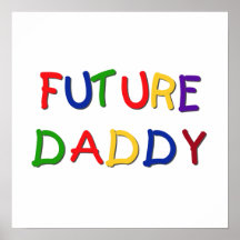 Future Daddy Primary Colours T-shirts and Gifts Print
