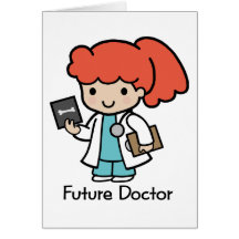 Future Doctor - Girl Greeting Cards