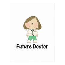 future doctor (girl) postcard