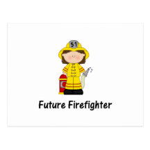 future firefighter (girl) post cards