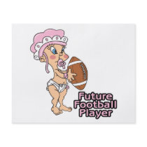 future football player baby girl full colour flyer