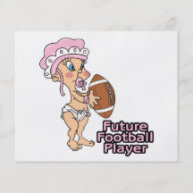 future football player baby girl full colour flyer