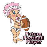 future football player baby girl photo sculptures
