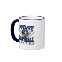 Future Football Star Blue Helmet Mugs