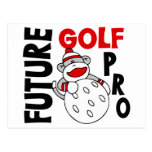 Future Golf Pro Sock Monkey Post Cards