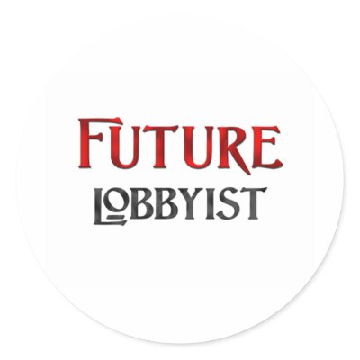 Future Lobbyist Round Sticker by jobshirt
