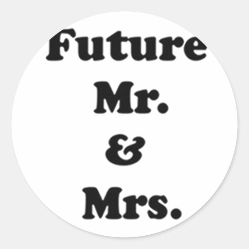 Future Mr And Mrs Stickers Zazzle co uk