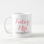 Future Mrs. Pink Script Basic White Mug