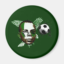 Future of Nigerian soccer football artwork gifts Magnets