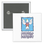 Future Patriot with American flag and eagle Button