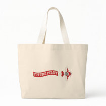Future Pilot - Plane with Banner Canvas Bags
