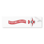 Future Pilot - Plane with Banner bumper stickers