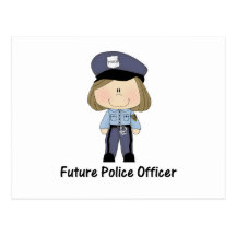 future police officer (girl) postcards