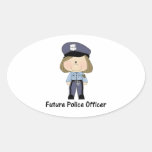 future police officer (girl) stickers