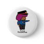 Future Policewoman buttons