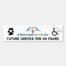 Future Service Dog On Board Bumper Sticker