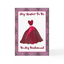 Future Sister-in-Law Bridesmaid Invitation Greeting Cards
