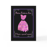 Future Sister-in-Law Bridesmaid Invite Pink Gown cards
